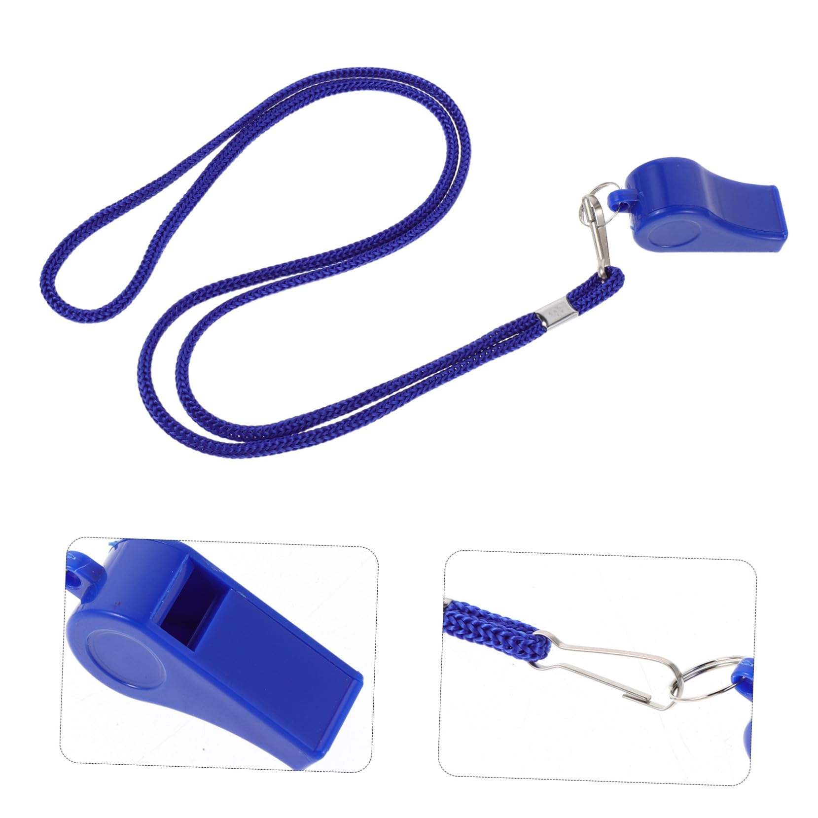 Kisangel Fischietto di Sopravvivenza Blu in Plastica 36 Pezzi | Suono ad Alto Decibel, Leggero e Facile da Portare, in Poliestere con Cordino per Emergenze e Trekking