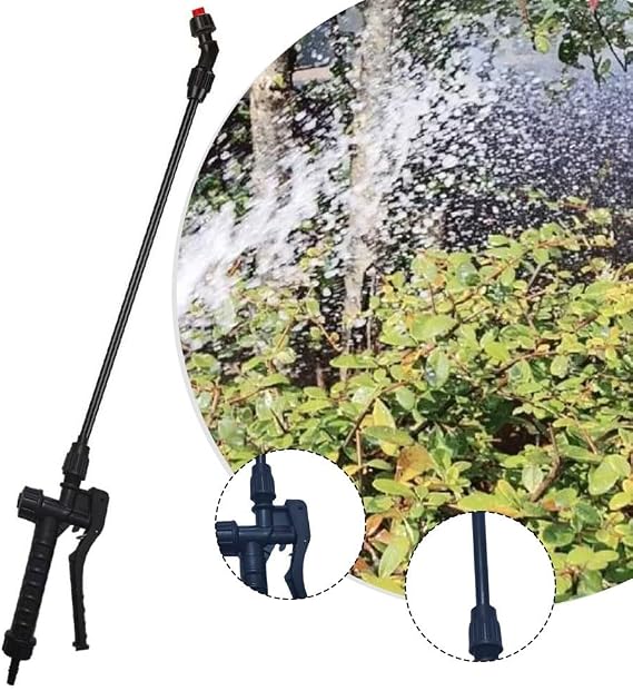 Besttoolifes Knapsack Sprayer Wand for Agricultural Use & Garden Cleaning – 61 cm Plastic Hose Nozzle with Lockable Lever, Fits Most Manual Backpack Sprayer