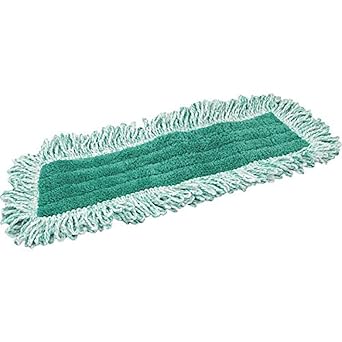 Zwipes Professional Microfiber Dust Replacement Mop Pads With Fringe 36 Inch 2-Pack Green
