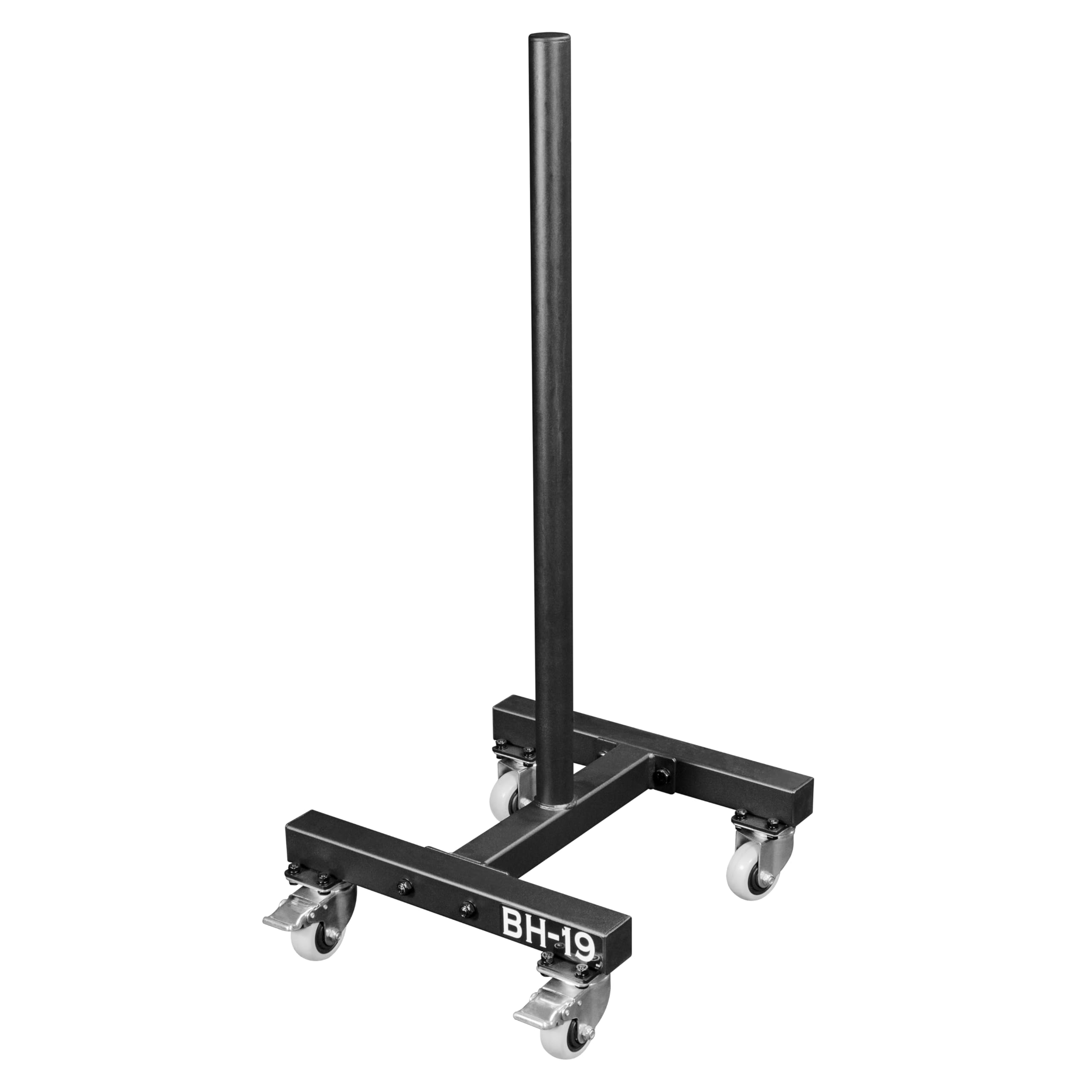 Valor Fitness Bumper Plate Storage Rack - Portable with Locking Wheels - Holds 500 Pounds of 2 Inch Weight Plates - Home Gym or Commercial Fitness Organization Equipment