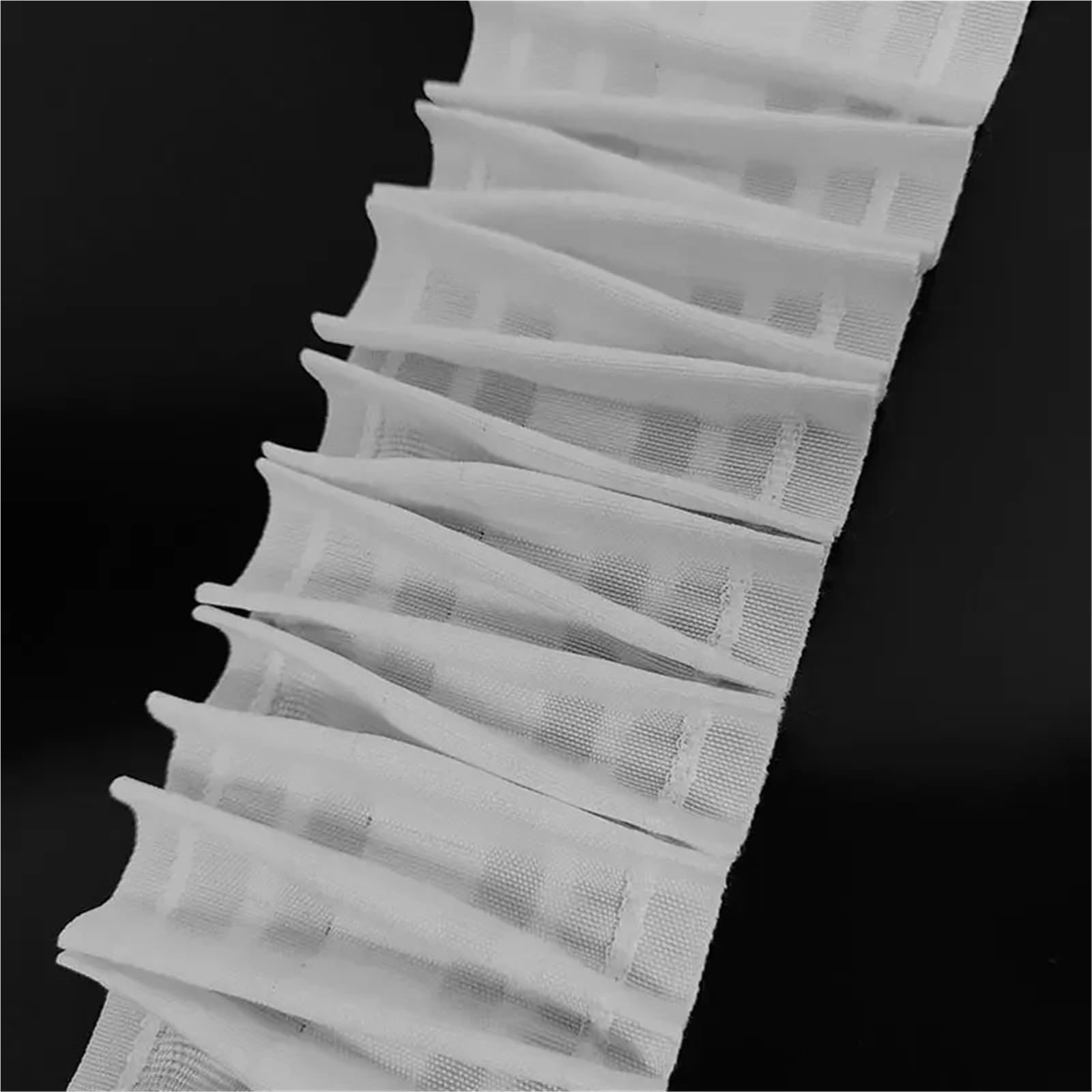 Rufflette pour Rideaux Poinçonnage de Rideau 20M for Accessoires Rail Tige, Bande plissée Blanche