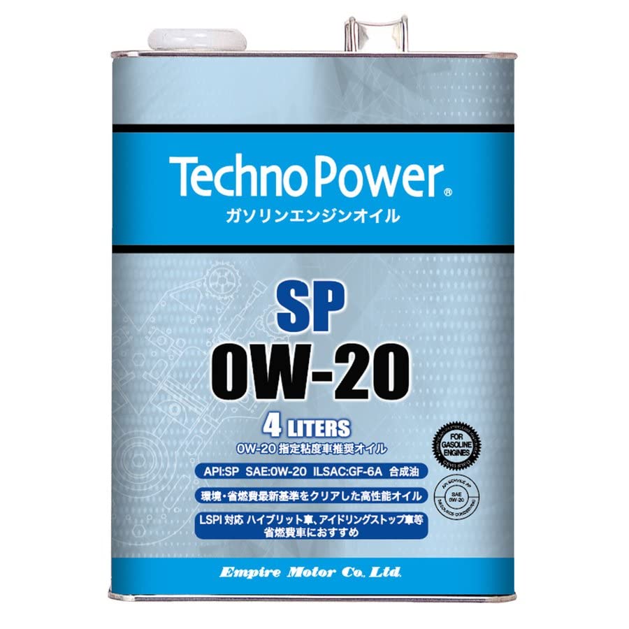 Amazon.co.jp: Techno Power Engine Oil 0W20 4L for Gasoline Cars