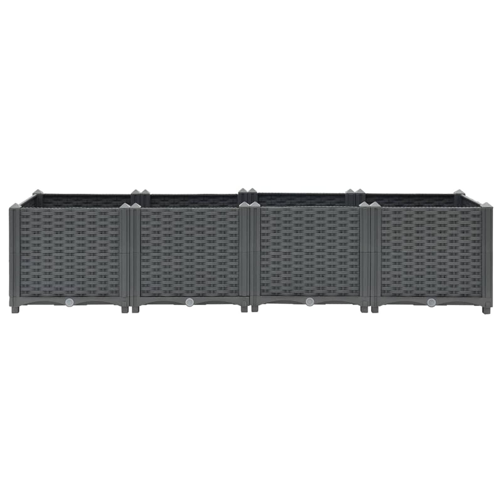 Arriate, Mesa De Cultivo, Huerto Domestico, Arriate De Jardín, Cultivo De Plantas Aromaticas, 160x40x38 cm Polipropileno