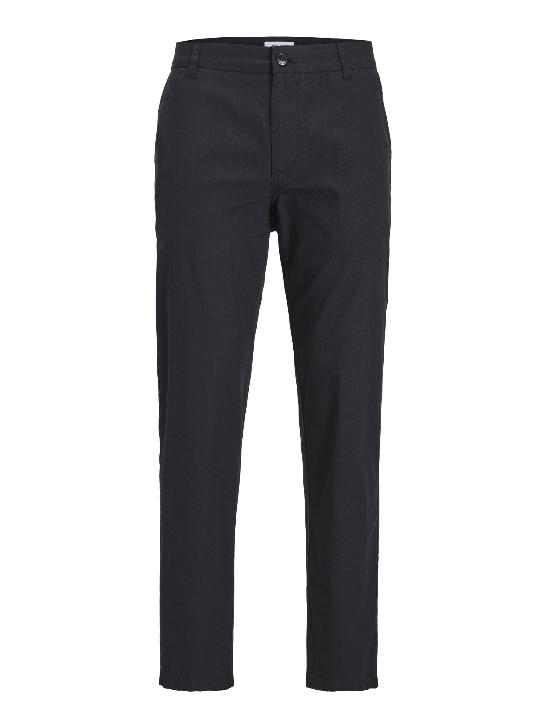 JACK & JONES JPSTACE JJSUMMER Linen Blend Pant SN Chinos, Black
