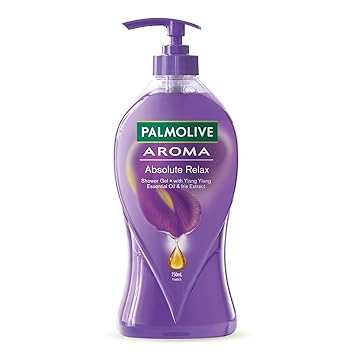 Palmolive Aroma Absolute Relax Body Wash, 750ml Shower Gel Single Pump Bottle, 100% Natural?Ylang?Ylang?Essential Oil & Iris Extracts for a Soft and Smooth Skin, pH Balanced Bodywash, Free of?Parabens & Silicones??