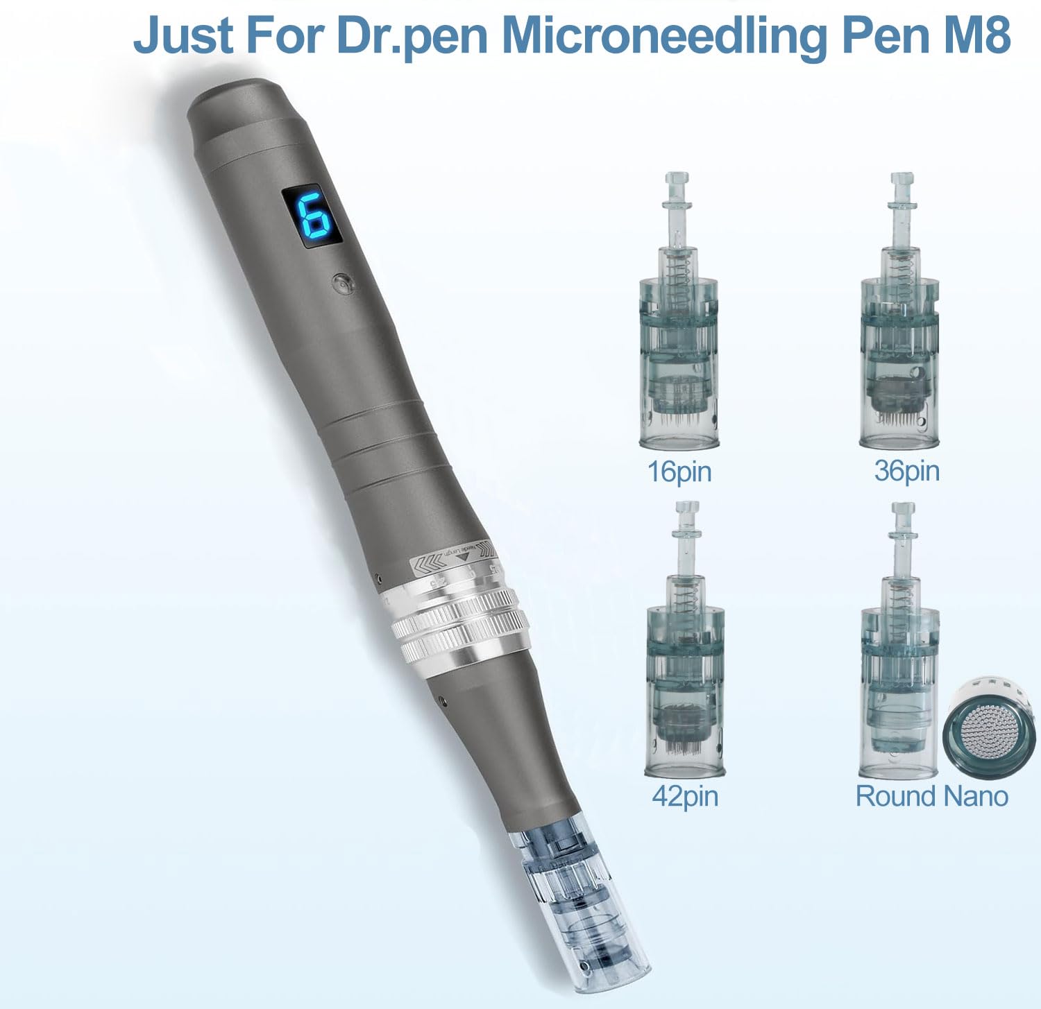 20PCS Dermapen Ultima M8 Microneedling Pen 16 Pins Cartucce di Ricambio Smaltimento Microneedling Viso Cartucce per Penna Microneedling