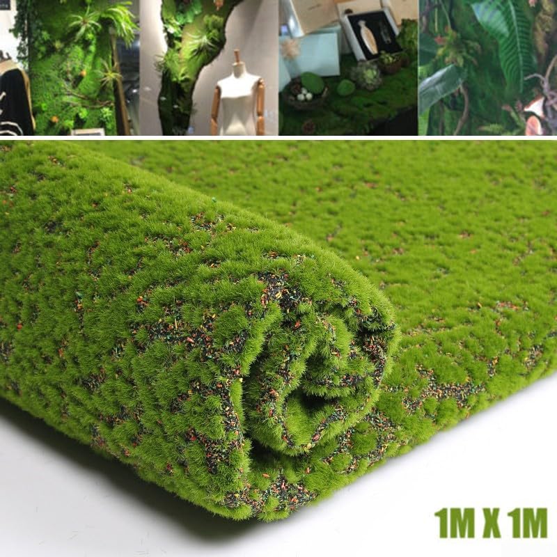 4 Tappeti Di Muschio Artificiale Verde 15,6x15,6 Cm - Piante Finte Per Decorazioni Fai Da Te - 5