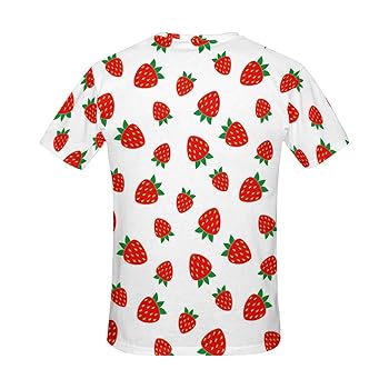 BUMP OF CHICKEN Strawberry Tシャツ　XL ZARTFFUN Cute Cartoon Strawberry Funny Fruit Classic Short