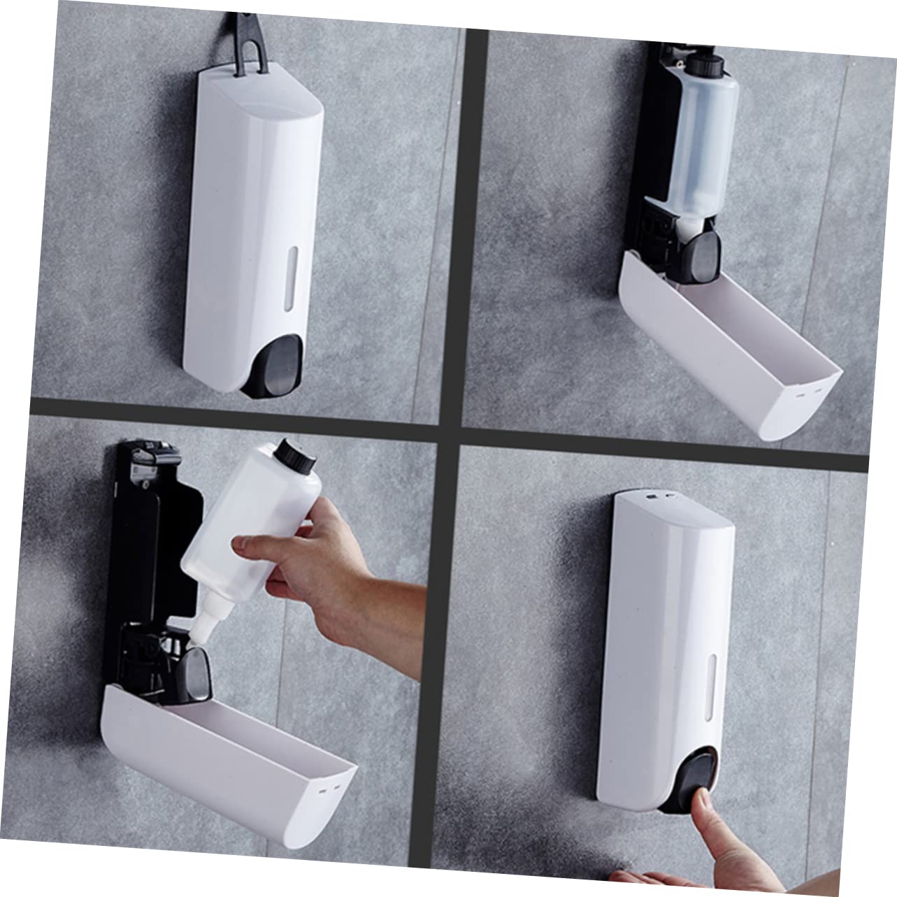 SOLUSTRE Touchless Soap Dispenser Wall Mount Wall Mount Soap Bottle Pump Stainless Steel Hotel Bathroom