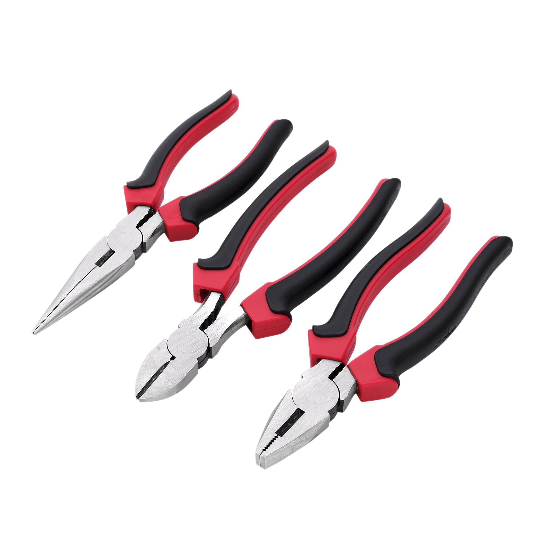 OZZO 3 Piece Pliers Set - Combination - Long Nose & Diagonal Cutters