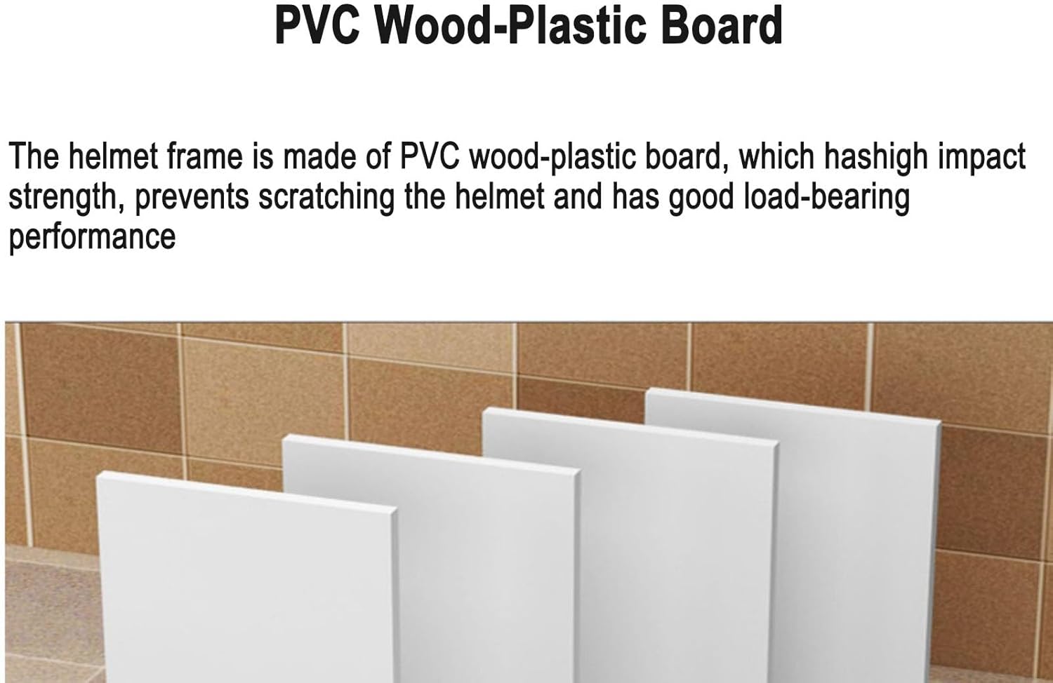 Wall-Mounted Hard Hat Storage Rack - PVC Wood-Plastic Helmet Holder Organizer with Rubber Protective Tape and Label Design, Numeric Serial Number for Easy Identification