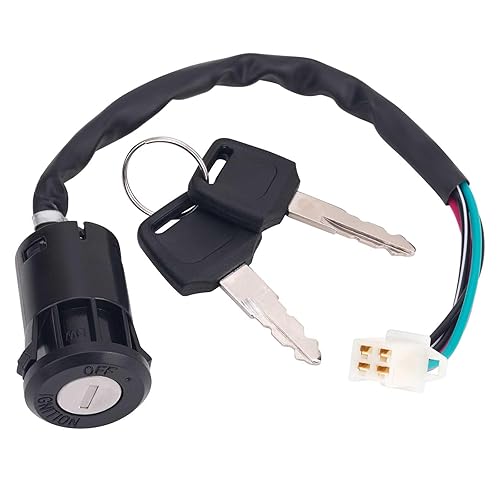 AHL Llave de interruptor de encendido de 4 pines para TaoTao Buyang Coolsport Kazuma Sunl Coolster Coleman Baja Hawk 4 ruedas 50cc 70cc 90cc 110cc