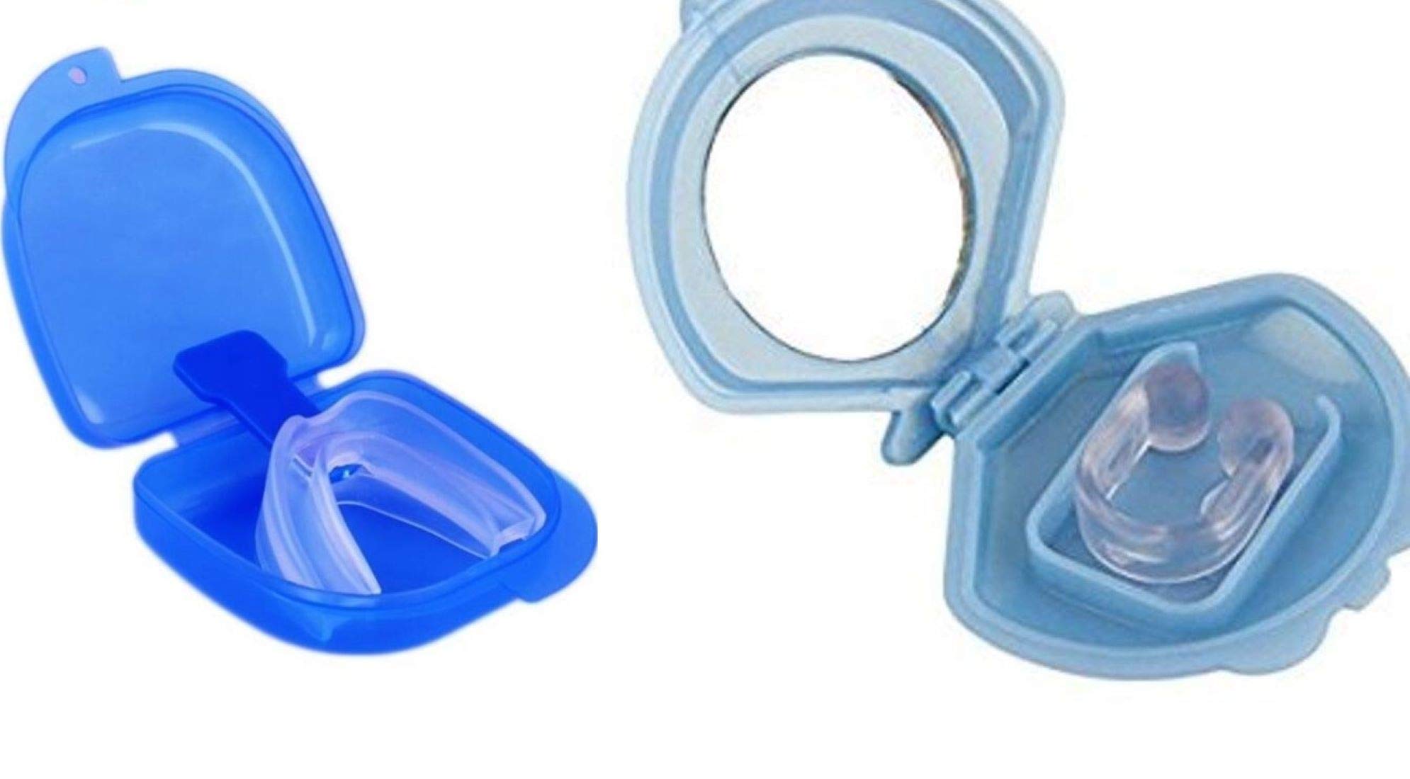 Digital Shoppy Anti Snoring Mouthpiece Best Stop Snoring Aid and Silicone Magnetic Anti Snore Stop Snoring Nose Clip Sleep Tray Sleeping Aid (Each 1 pc)