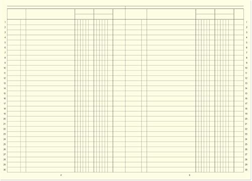 Miniatura 8 de BookFactory Libro de contabilidadLibro contable  Cuaderno de contabilidad de 4 columnas - 100 páginas, 8 x 10 pulgadas, cubierta burdeos,