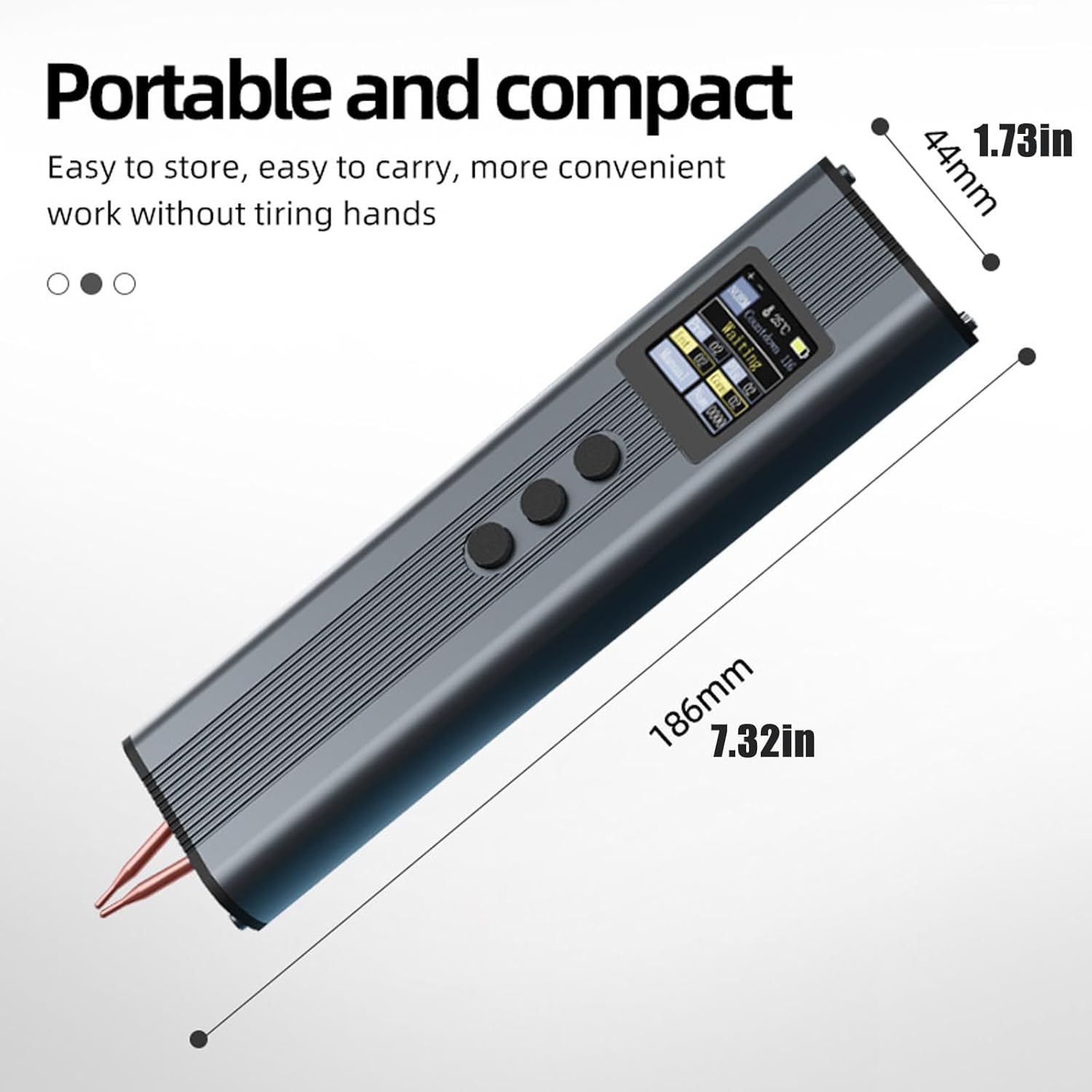 Compactly Handheld Battery Spots Welder for Home Projects Technical Maintenance Intelligent Heat Management