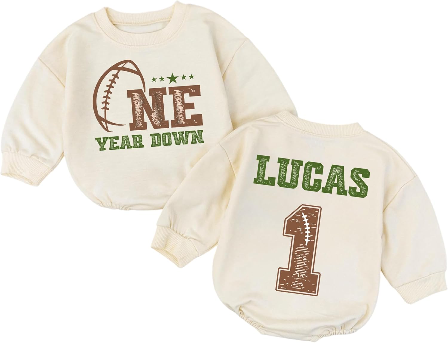 Personalized American Football First Birthday Outfit Boy, Baby Boy First Birthday Outfit, Custom One