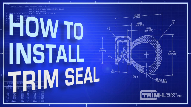 Image of TRIM-LOK Trim Seal, Edge Trim with Top Bulb, Fits 0.437-Inch Bulb, 3 /16-Inch Edge, 17 /32-Inch Leg, 25-Foot Length, Black Pebble Finish, Flexible PVC Plastic Trim with EPDM Rubber Weather Stripping
