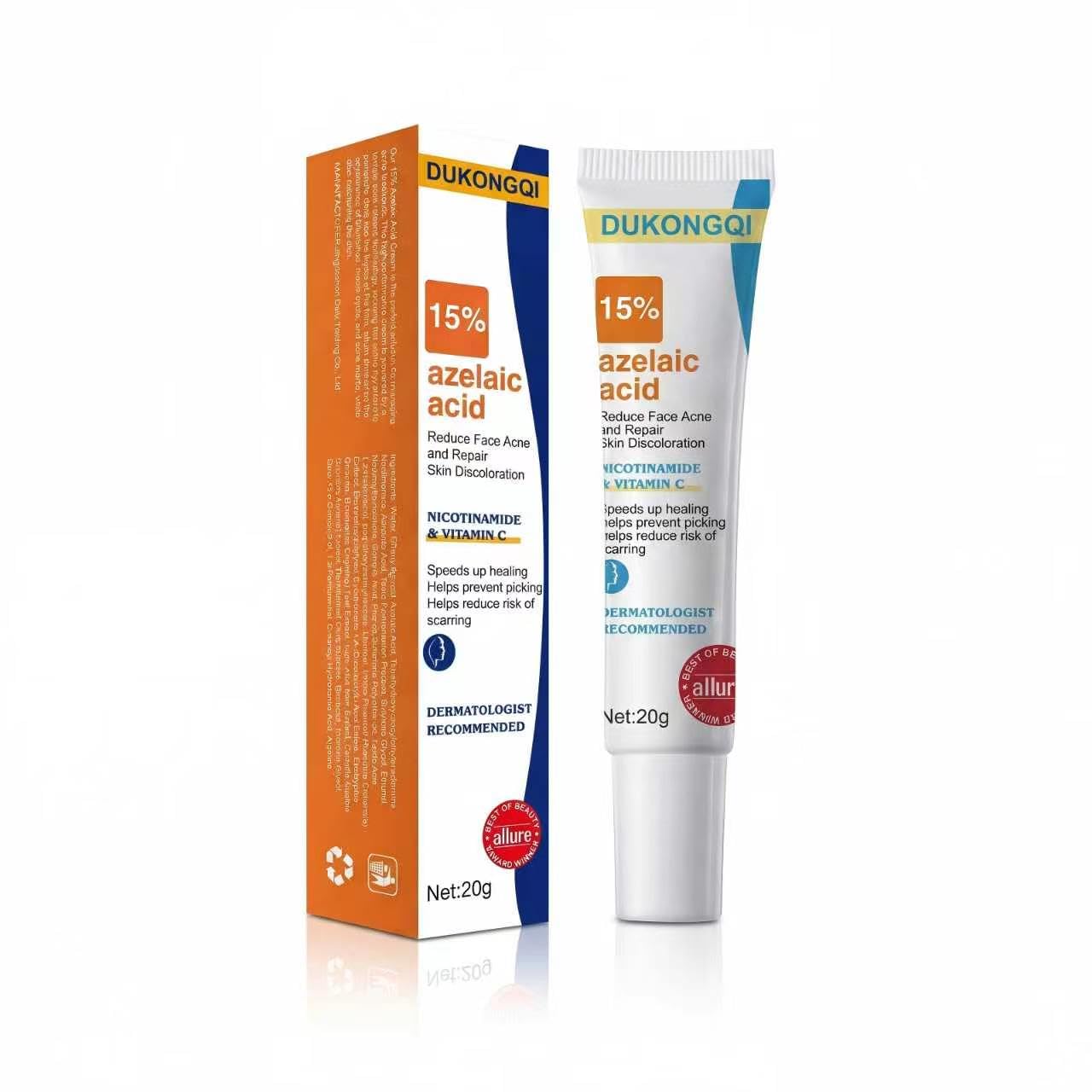 Azelaic Acid for Face Balance Skin Tone & Cleanse Pores, Azelaic Acid Serum Acido Azelaico-Relieve Acne, Blackhead & Redness,Premium Skin Care, 20g (2pcs)