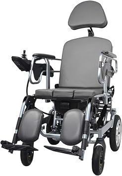 Lightweight Electric Wheelchair for Disabled/Old People, Portable Folding Mobility Toilet Chair, Durable Wheelchair,Safe