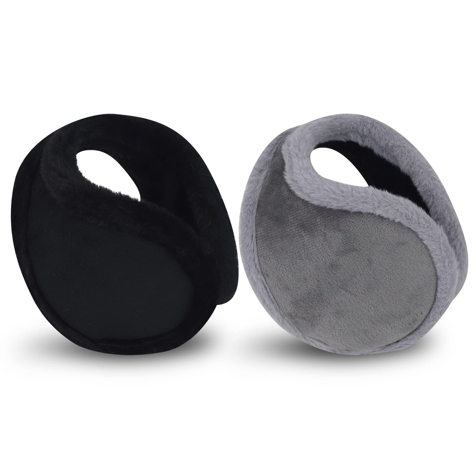 rr design 2 Pack Ear Muffs for Men & Women Fleece Earmuffs Ear Warmer Plush Ear Covers Winter Windproof Outdoor Sports Running Cycling-picture-35