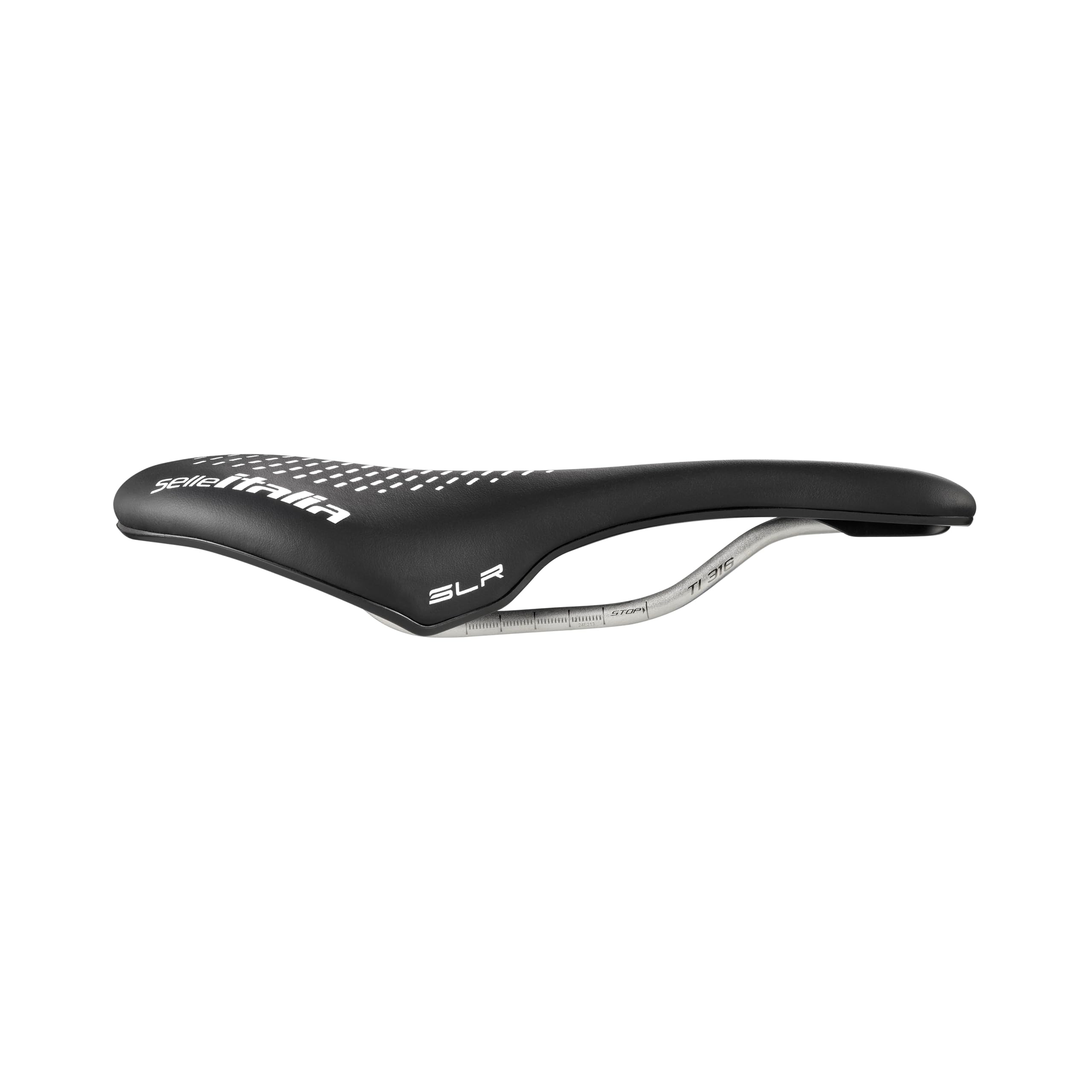 Selle Italia SLR Boost Gravel TI 316 Superflow - Sillín Bicicleta Gravel Racing Gel, Agujero Superflow, Inserciones Hi-Viz