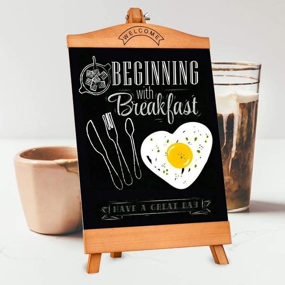 Pizarra de Mesa con Pierna, Tablero de Publicidad de encimera Mesa de Boda Restaurante Cocina Pizarra firmada Pizarra para Colgar