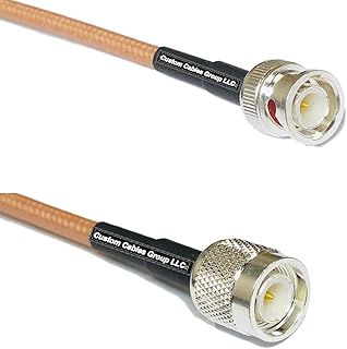 6 feet RG400 Silver Plated BNC Male to TNC Male RF Coaxial Cable