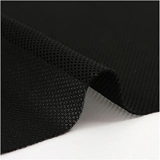 Tela de Rejilla para Altavoces, Tela de Rejilla d Tejido de Malla 3D Transpirable con Capa de Aire, Color sólido, Hecho a Mano.(Black)