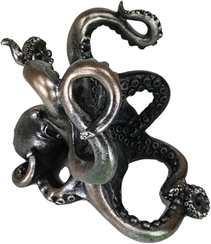 Miniatura 7 de Ebros Gift Portabotellas de vino de pulpo gigante marino The Call of Cthulhu Kraken Figurine 8 pulgadas de largo náutico océano profundo criatura