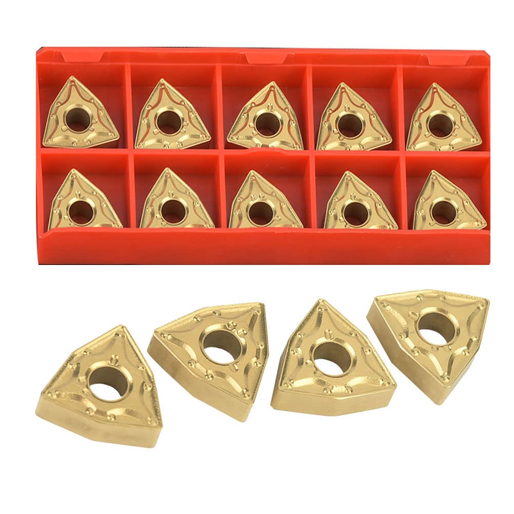 Lama in metallo duro CNC, utensile tornio 10PCS WNMG 432/WNMG0804 inserti in metallo duro in acciaio inossidabile per la precisione dimensionale della superficie lavorata