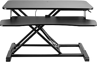 VIVO 32 inch Desk Converter, Height Adjustable Riser, Sit to Stand Dual Monitor and Laptop Workstation with Wide...