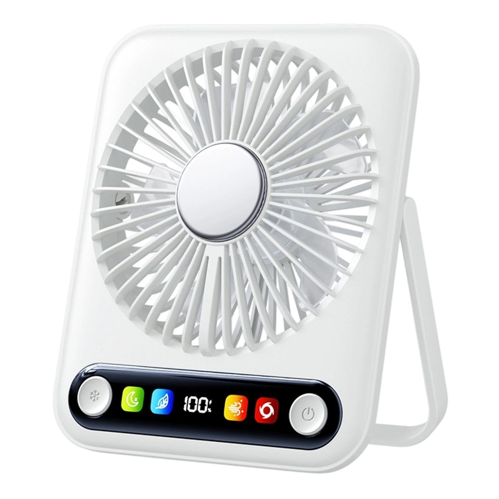 Petit ventilateur de bureau silencieux rechargeable 100 vitesses pour chambre