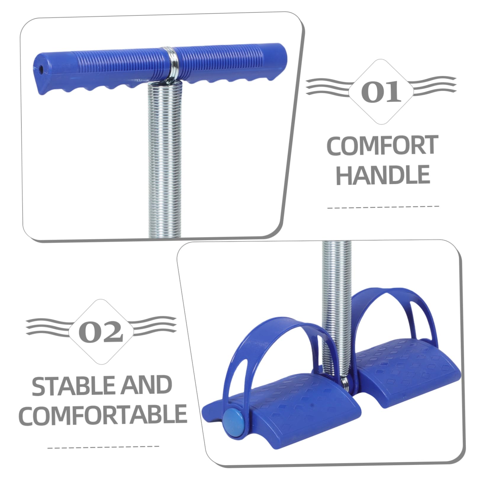 BESPORTBLE Bauchmuskeltrainer zur Bauchmuskulaturformung Blauer aus Pp Pe und Stahl mit Stabilem Design und Unterstützung Beim Aufrichten für Effektives Heimtraining