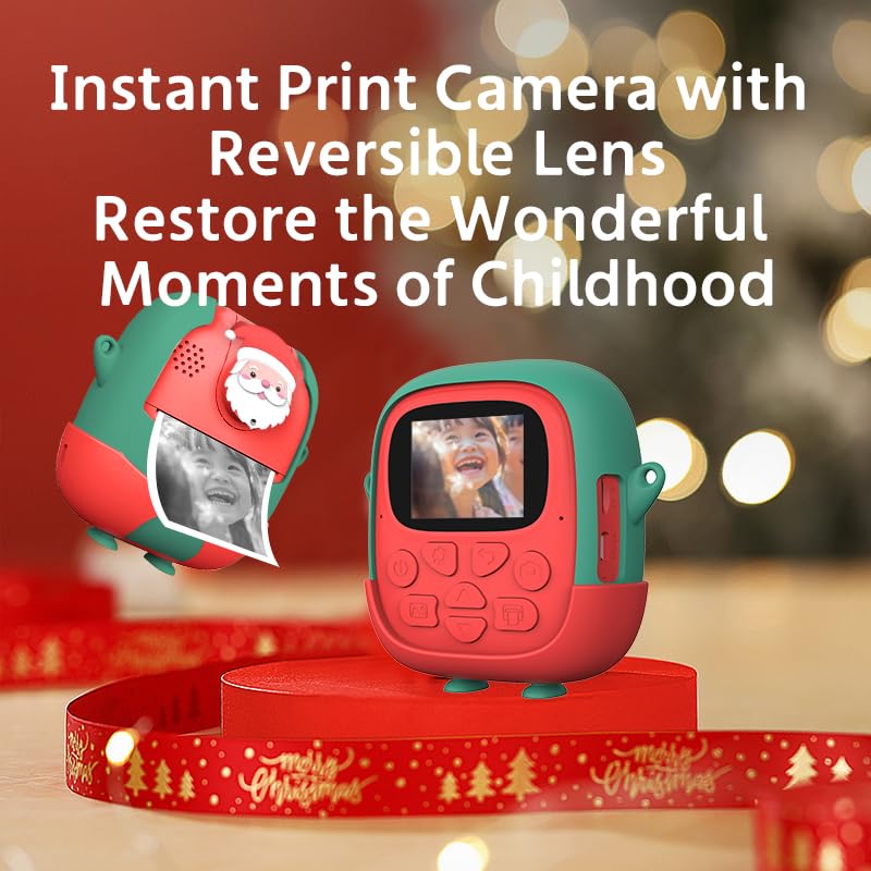 Children's camera instant photo printer, equipped with 32G card and printing paper - Image 3