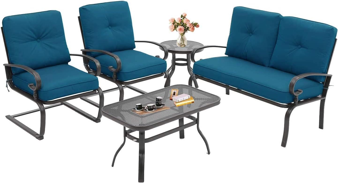 Oakmont 5Pcs Outdoor Patio Furniture Conversation Sets
