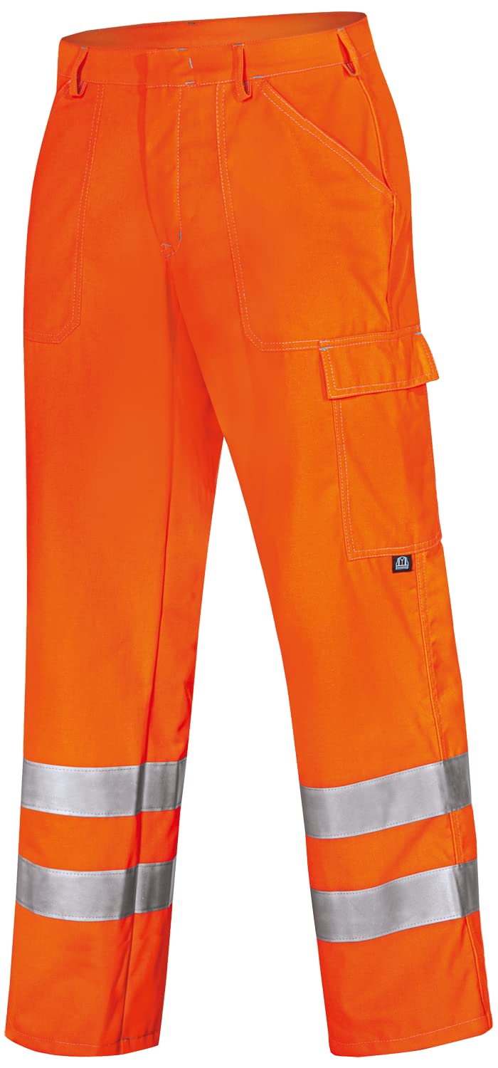 Uvex Protection Flash 8894 męskie spodnie robocze - pomarańczowe bojówki ostrzegawcze