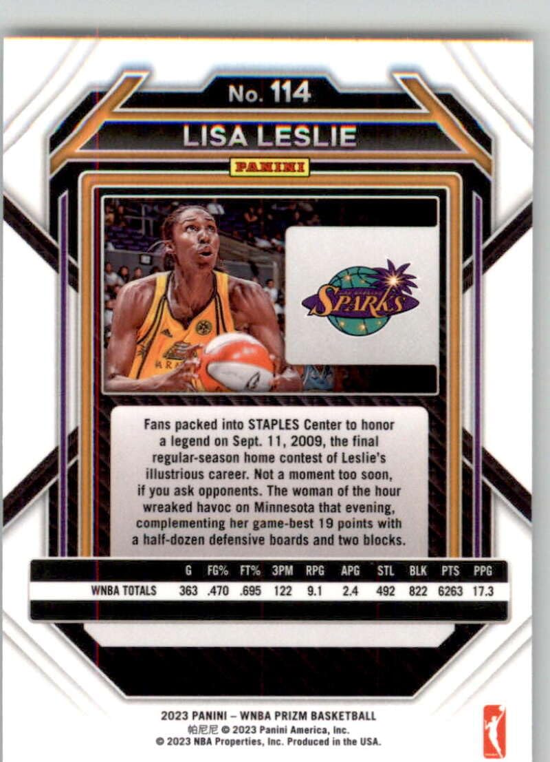 Amazon.com: 2023 Panini WNBA Prizm Basketball #114 Lisa Leslie Los