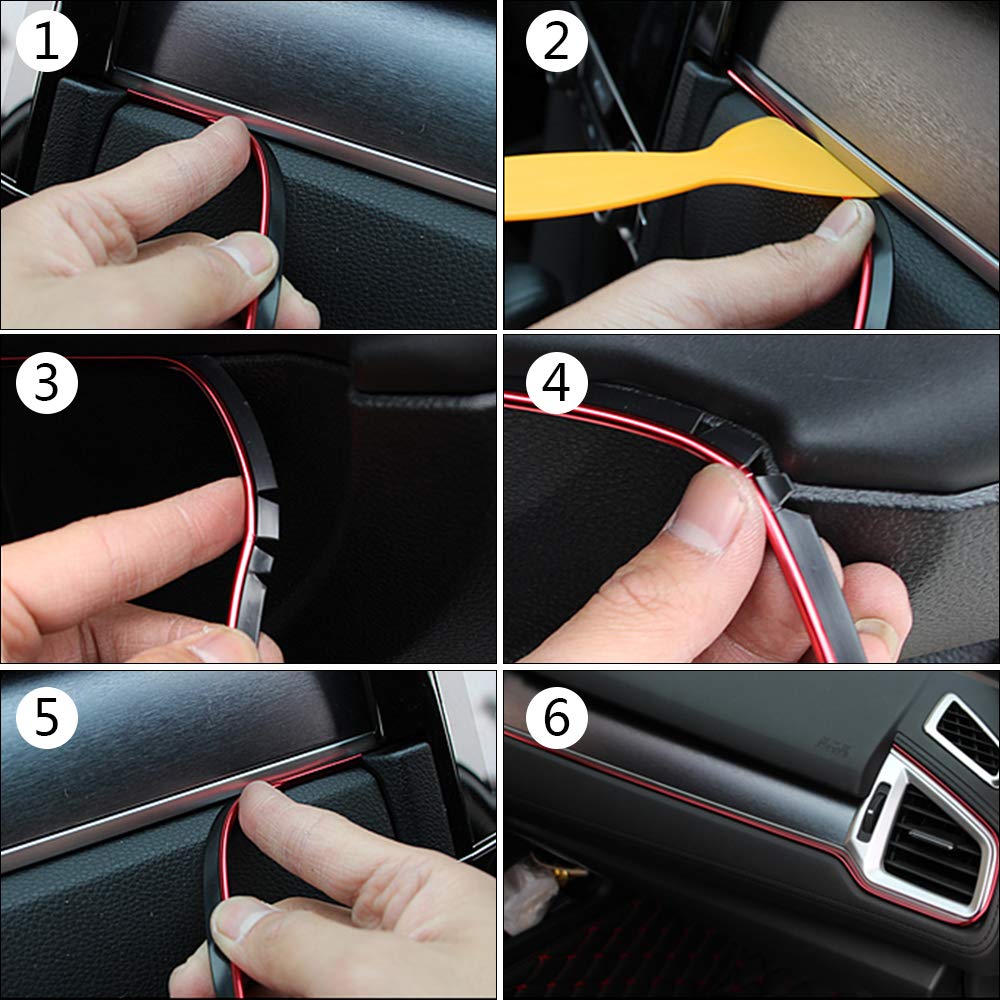 Strisce Decorative Auto Argento - 5m, PVC, Per Interni Ed Esterni, Facile Installazione - Foto 5