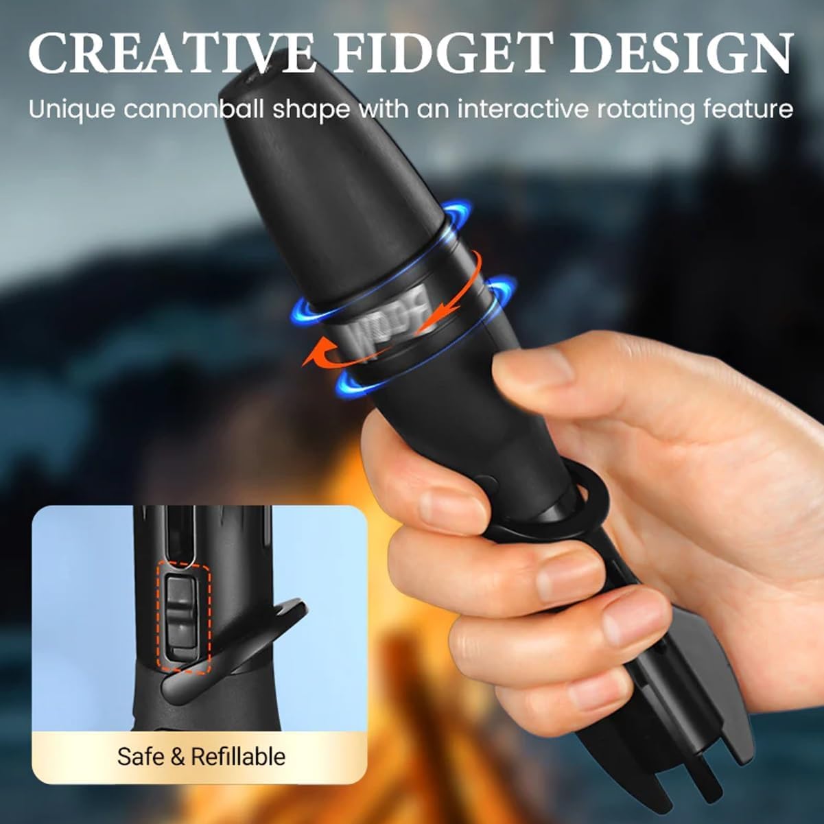 Rocket Lighter – Windbestendige Vlam Met Fidget-fun! Dit Is Niet Zomaar Een Aanstek