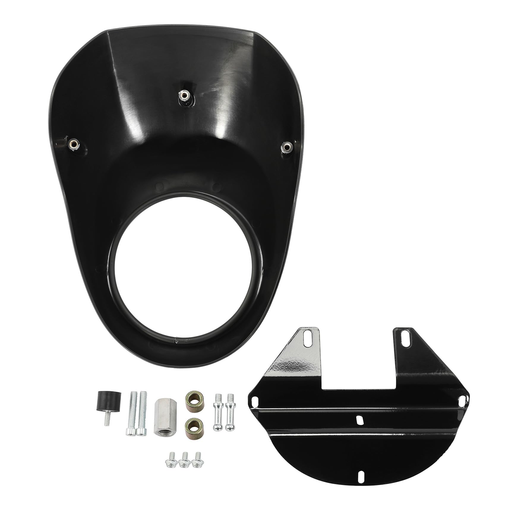 Amazon.com: TCMT Cafe Drag Headlight Fairing Mask Fork Cowl Custom