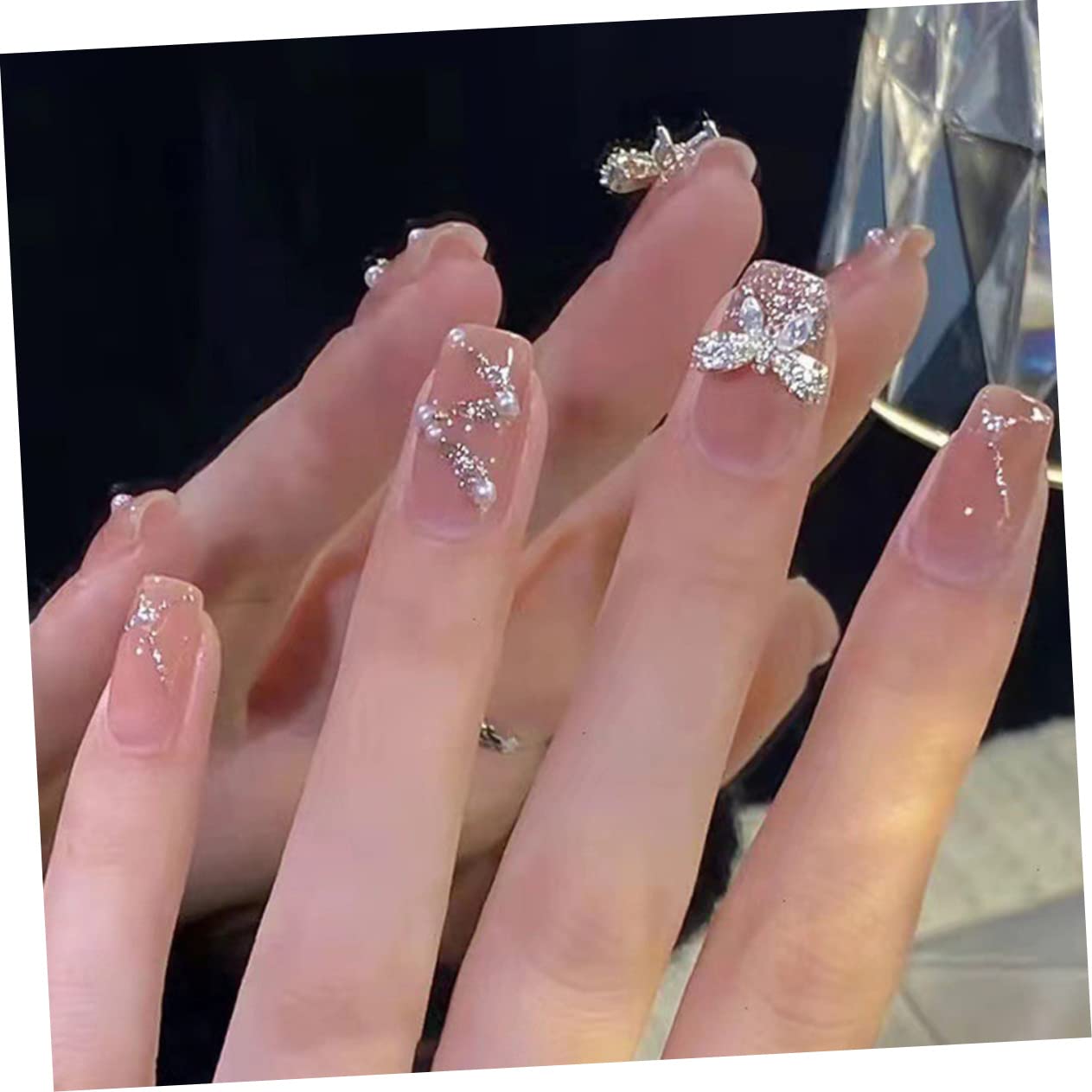 Healvian 110pezzi Charm Di Decorazione Per Unghie Ciondoli Forma Di Farfalla Strass Per Nail Art Ornamenti Eleganti Per Manicure e Decorazioni Uniche