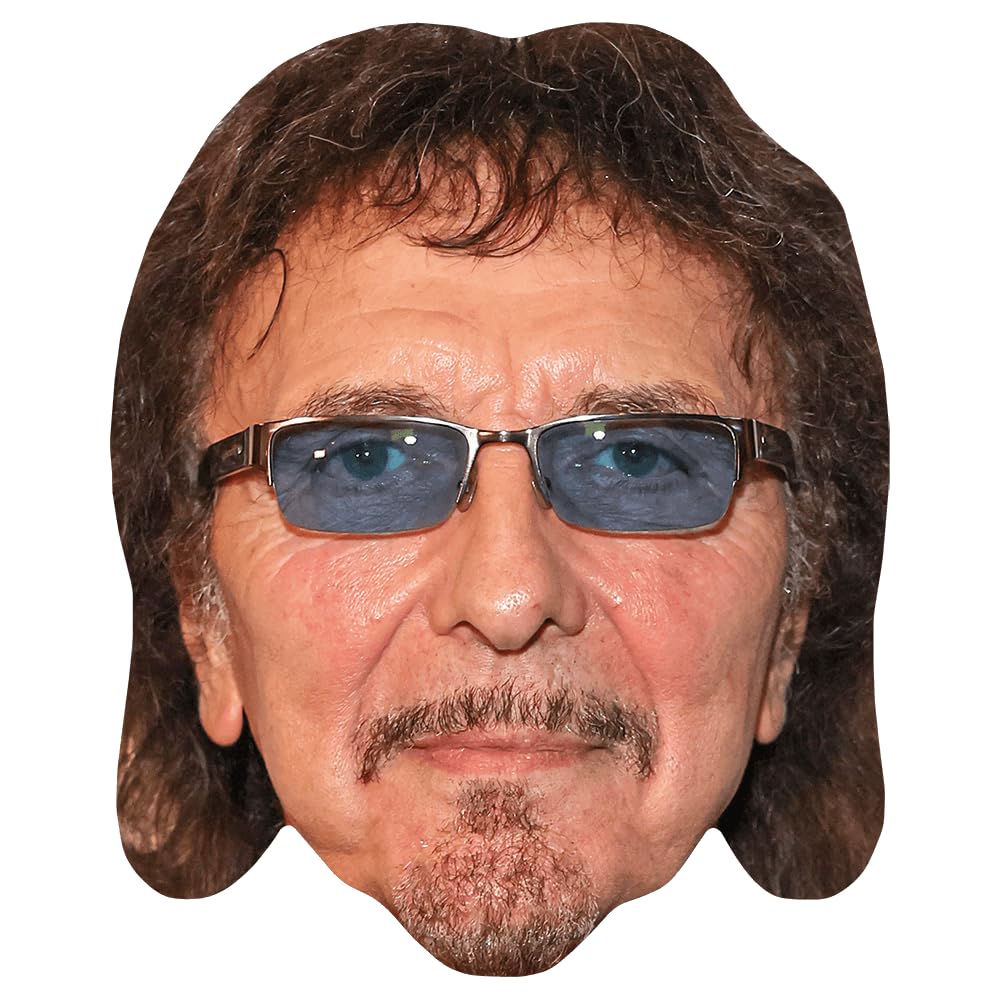 Anthony Frank Iommi Jr (Glasses) Celebrity Mask, Flat Card Face, Fancy Dress Mask