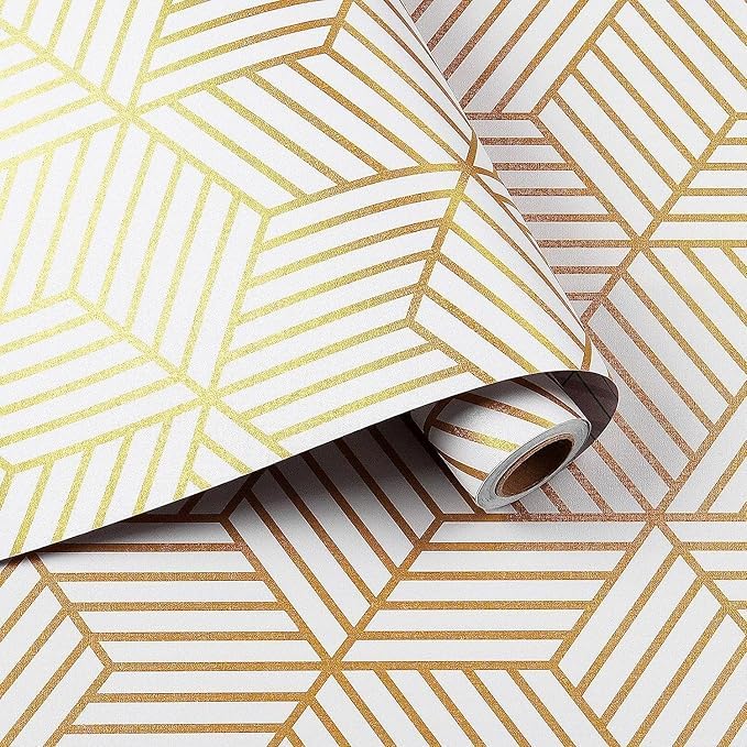 AZURE DECORS 200 X 45 CM Gold Lines Squares SELF Adhesive Wall Paper - 9 Sqft.Appromax (B0D87GBGKW) Amazon Price History, Amazon Price Tracker