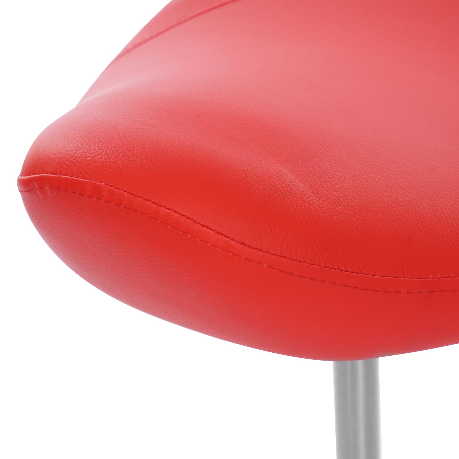 Sgabello da sella con ruote, regolabile in altezza a 360°, per ufficio, salone, massaggio, spa a casa, altezza regolabile da 45 a 59 cm (rosso)