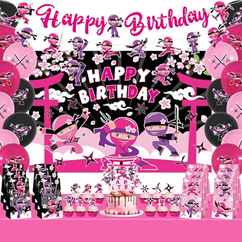 Décoration anniversaire ninja fille pour organiser facilement une fête de princesse
