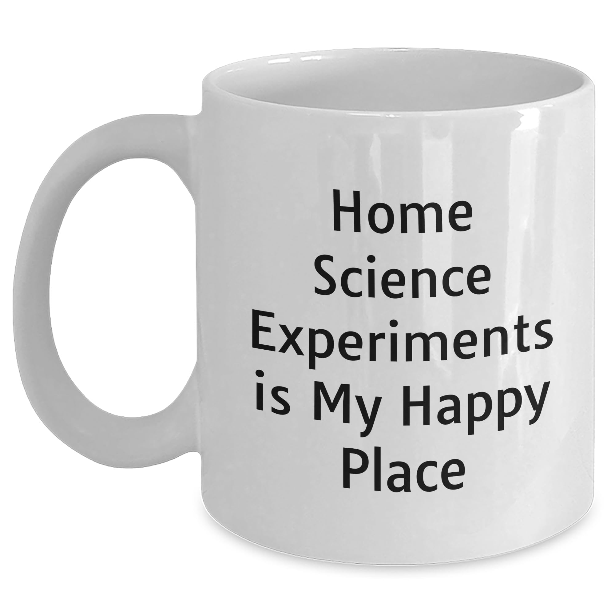 CUCOLUS Home Science Experiments Enthusiast's Happy Place Funny Quote Gifts on Valentine's for Loved Ones and Friends, White Ceramic Coffee Mug
