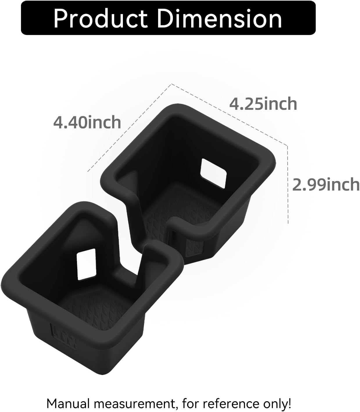smabee Center Console Cup Holder Insert for Lexus TX 350/500h/550h+ 2026 2025 Accessories Cup Holder Insert Silicone Interior Black