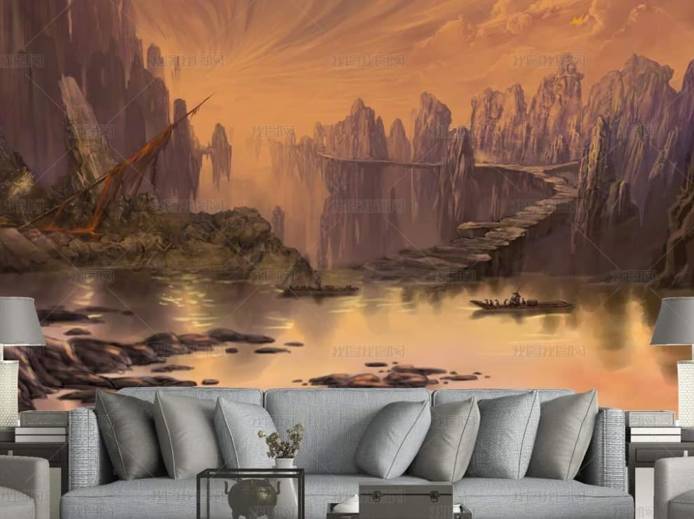 Papier peint intissé paysage grand format pour masquer les défauts