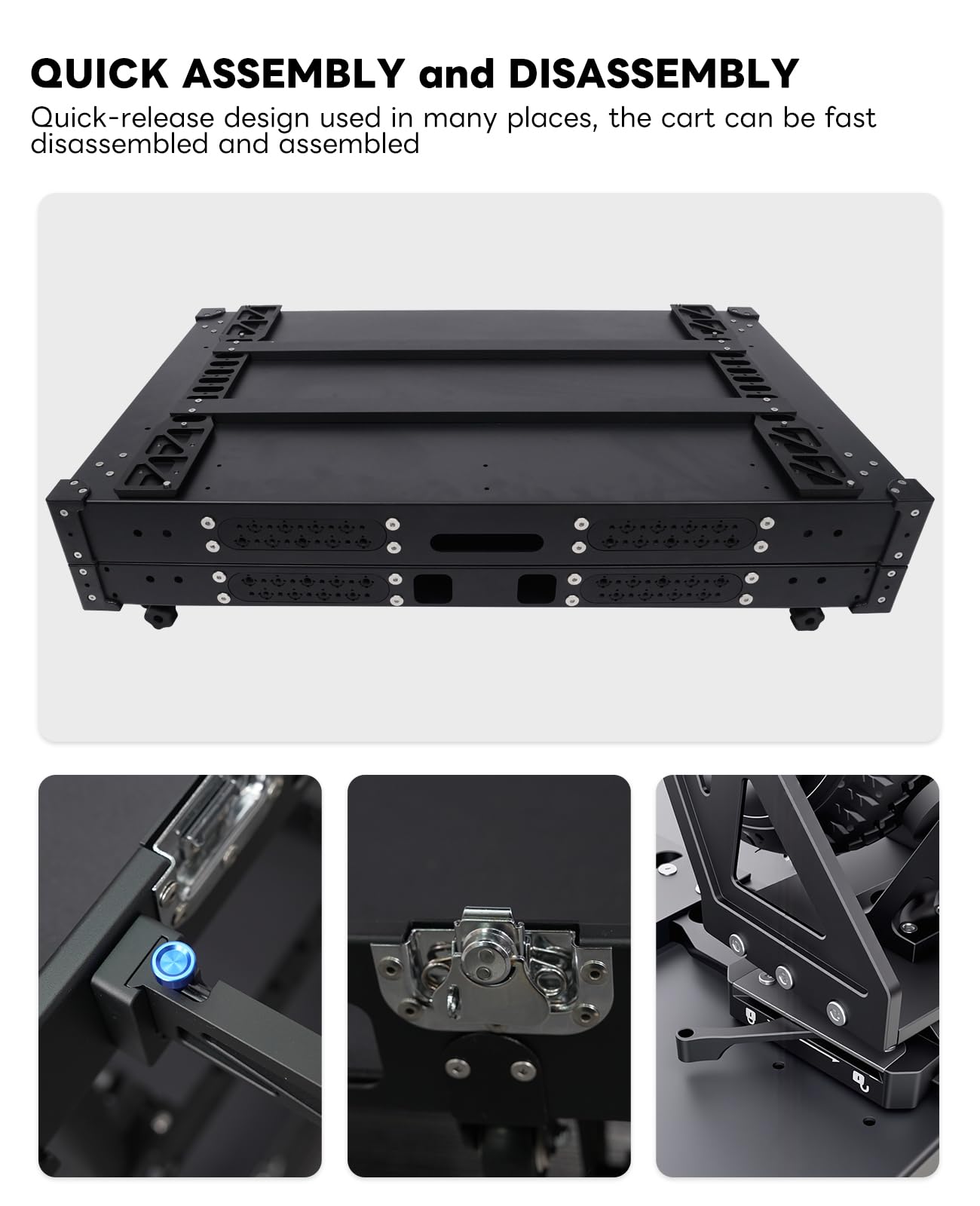 DF DIGITALFOTO TITAN Video Production Camera Cart dla Filmowców/Fotografów/Studiów,Profesjonaln Stanowisko Robocze na Planie do Bezpiecznego Przechowywania i Przenoszenia Sprzętu,maks.ładowność 300kg