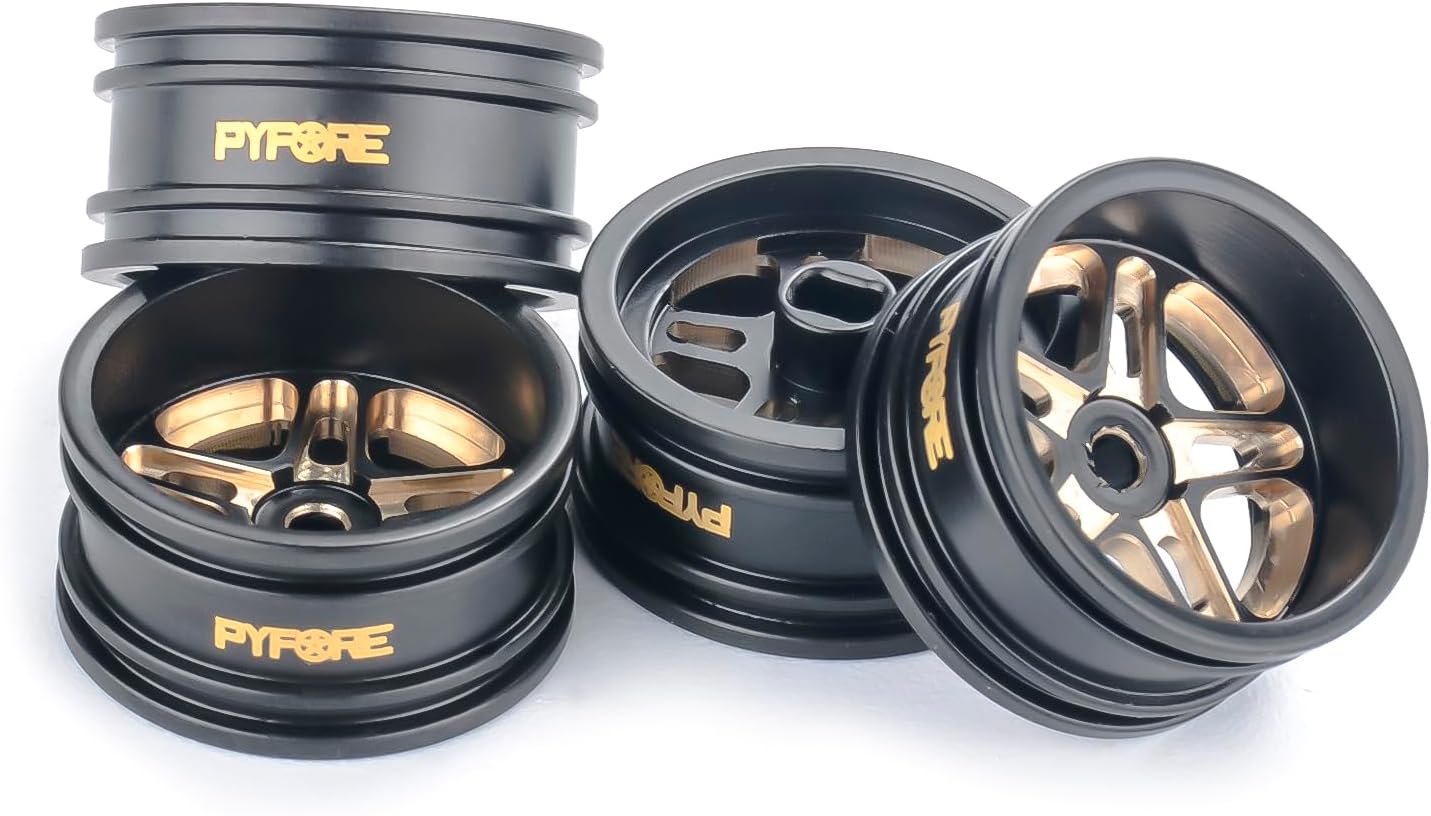 0.7" Offset Wheels Set - Upgrade Parts for Axial SCX30 Ford Bronco, Jeep Wrangler JLU 1/30 RC Crawler Car (4pcs)
